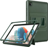MoKo Case Fits Samsung Galaxy Tab A8 10.5 Inch 2022 (SM-X200/SM-X205/SM-X207), Shockproof Full Body Rugged Stand Back Cover Built-in Screen Protector Fit Galaxy Tab A8 10.5" 2022 Tablet, Black
