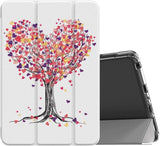 MoKo Case Fits Kindle Fire HD 8 & 8 Plus Tablet (10th Generation, 2020 Release), Soft TPU Translucent Frosted Back Cover Slim Smart Shell Auto Wake/Sleep - Geometric Marble Pink
