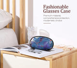 MoKo Sunglasses Case with Carabiner, Unisex PU Shockproof Protective Travel Eyeglasses Carry Case Glasses Storage Holder