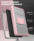 MoKo Case Fits with Amazon All-New Kindle Fire 7 Tablet (2022 Release-12th Generation) Latest Model 7", Full Body Rugged Hands-Free Viewing Stand Back Cover with Screen Protector, Gray/Pink