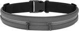 MoKo Sports Running Belt, Outdoor Dual Pouch Sweatproof Reflective Slim Waist Pack, Fitness Workout Belt Fanny Pack Compatible with iPhone 12/12 Pro/12 Mini, iPhone 11 Pro Max/Xs, Galaxy S21