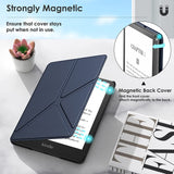 MoKo Case for 6.8" Kindle Paperwhite (11th Generation-2021) and Kindle Paperwhite Signature Edition, Origami Standing Shell Cover with Magnetic PC Back Cover for Kindle Paperwhite 2021, Indigo
