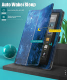 MoKo Case Fits Kindle Fire HD 8 & 8 Plus Tablet (10th Generation, 2020 Release), Slim Folding Stand Cover with Auto Wake/Sleep - Blue Sky Star