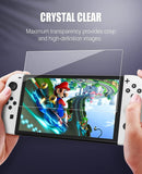 MoKo Tempered Glass Screen Protector for Switch OLED Model 2021, 3 Pack Transparent HD Clear Screen Protector Film, Anti-Scratch, Bubble Free, Ultra-Thin Protective Film for Switch OLED Console
