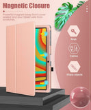 MoKo Case Compatible with Vankyo MatrixPad S30 10 Inch Tablet, Slim Light-Weight PU Leather Smart Tablet Shell Cover Foldable Stand Case Fit Vankyo MatrixPad S30 10-Inch Tablet ONLY - Rose Gold