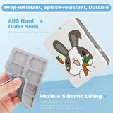 MoKo 16 Game Card Case Compatible with Nintendo Switch/Switch Lite/Switch OLED 2021, Switch Games Holder case for SD Card&Switch Game Card, Switch Game Card Holder Cartridge Storage Box, Cute Bunny