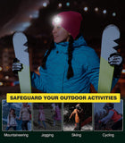 MoKo LED Beanie Hat with Light, Unisex Winter Knitted Warm Hands Free Headlamp Cap for Running Hiking Night Lighted Hat Men Women (Batteries NOT included), Magenta