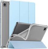 MoKo Case Fits Samsung Galaxy Tab A7 Lite 8.7 Inch SM-T225/T220/T227, Slim Lightweight Smart Case Trifold Stand Case with Soft TPU Translucent Frosted Back Shell for Galaxy Tab A7 Lite – Peacock Blue
