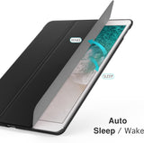 MoKo Case Fit New iPad Air (3rd Generation) 10.5" 2019/iPad Pro 10.5 2017 - Slim Lightweight Smart Shell Stand Cover with Translucent Frosted Back Protector - Black (Auto Wake/Sleep)