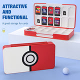 MoKo 48 Game Card Case Compatible with Nintendo Switch OLED 2021/Switch/Switch Lite, Switch Games Holder Case for 48 Switch Game Card & 24 SD Card, Slim & Portable Game Card Storage Box, Pokeball