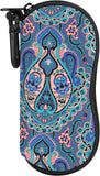 MoKo Sunglasses Soft Case Ultra Light Neoprene Zipper Eyeglass Case with Belt Clip