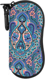 MoKo Sunglasses Soft Case Ultra Light Neoprene Zipper Eyeglass Case with Belt Clip