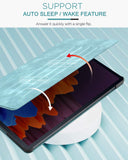 MoKo Tablet Case Compatible with Samsung Galaxy Tab S7 Plus 2020, Slim Cover Shell Case with Auto-Wake/Sleep & Multi-Angle Stand Fit Samsung Galaxy Tab S7 Plus 12.4" 2020 SM-T970/976/T975, Cloud Blue