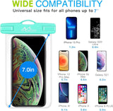 MoKo Waterproof Phone Pouch [3 Pack], Underwater Phone Case Dry Bag with Lanyard Compatible with iPhone 13/13 Pro Max/iPhone 12/12 Pro Max/11 Pro Max, X/Xr/Xs Max/SE 3, Galaxy S21/S10/S9, Note 10/9/8