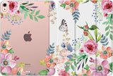 MoKo Case Fit iPad Air 5th/4th Generation 10.9 Inch 2022/2020, Slim Trifold Stand Cover with Soft Frosted Back, Auto Wake/Sleep, Support Touch ID and iPad 2nd Pencil Charging, Fragrant Flowers