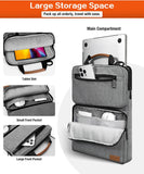 MoKo 13.3-14 Inch Laptop Sleeve Case, Protective Bag with Shoulder Strap & Handle Fits MacBook Pro 13" M2 2022/Pro M1 Pro/M1 Max 14.2 2021, MacBook Air 13.6" M2 2022, Tab S8 Ultra 14.6", Dark Gray