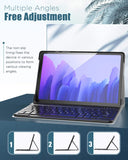 MoKo Keyboard Case Compatible with Samsung Galaxy Tab A7 2020, PU Tablet Cover Shell Case with Removable Wireless Keyboard Fit Galaxy Tab A7 2020 10.4 Inch Model (SM-T500/505/507), Green