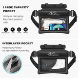 MoKo Waterproof Phone Pouch Fanny Pack, Floating Dry Bag for Swimming Kayaking Snorkeling, Compatible with iPhone 13/13 Pro Max/12/12 Pro Max/11 Pro Max, Galaxy S21 Ultra/S9/Note 10 Plus
