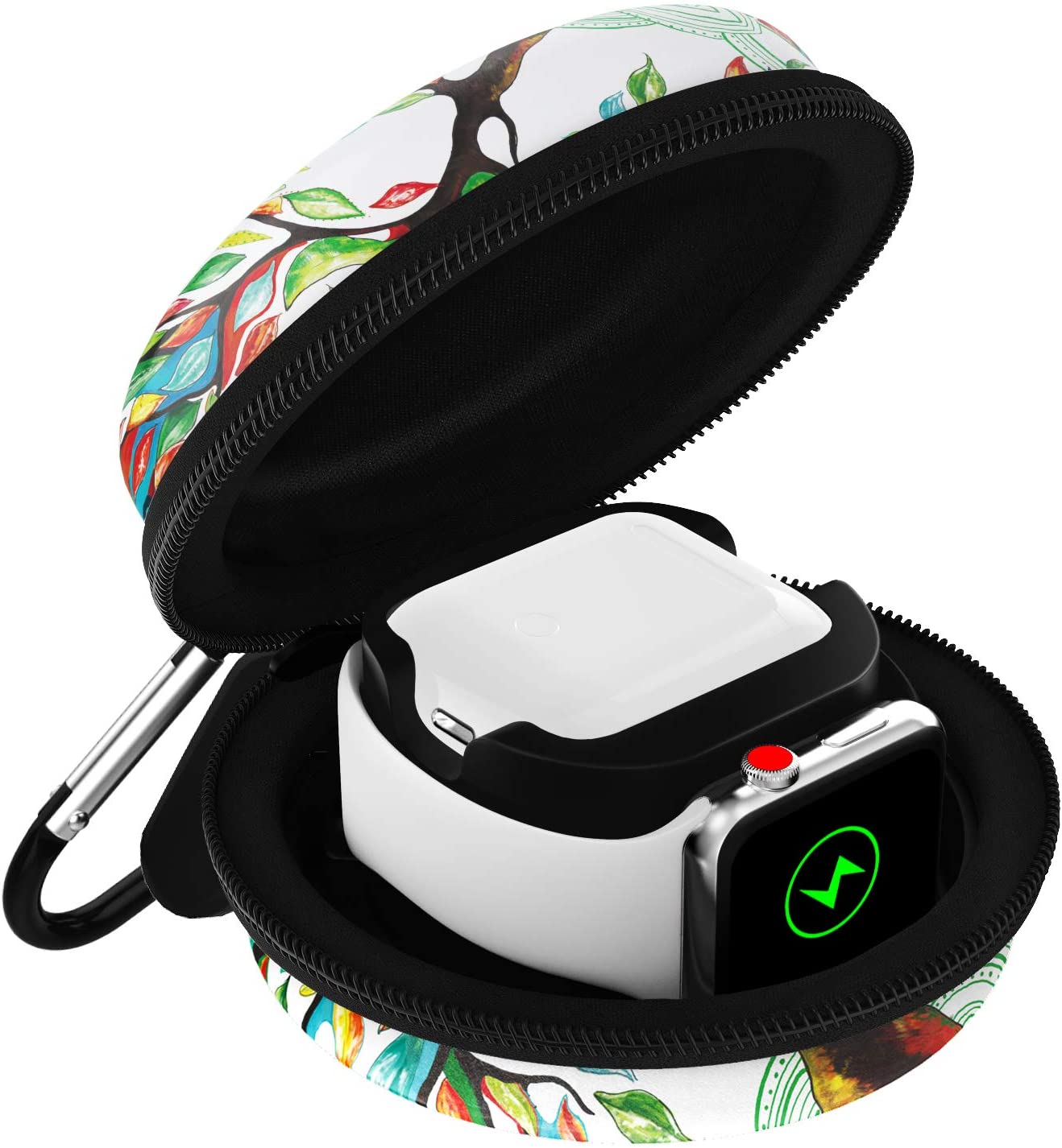 Smatree Custodia Di Ricarica Per Nuovo Apple Watch Serie 8/7/ Serie 6/ Serie 5/ Serie 4/3/2/1/SE (Cavo Di Ricarica Magnetico Originale Non Incluso) Custodia Di Ricarica Portatile - Nero