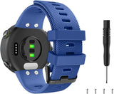 MoKo Band Compatible with Garmin Forerunner 45/Forerunner 45S/Swim 2, Soft Silicone Adjustable Replacement Strap, White