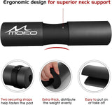 MoKo Squat Pad, Standard and Olympic Bars Thick Foam Sponge Pad with 2 Securing Straps, Neck and Shoulder Protective Sponge Mat for Squats, Lunges, Hip Thrusts Weightlifting