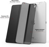 MoKo Case Fit New iPad Air (3rd Generation) 10.5" 2019/iPad Pro 10.5 2017 - Slim Lightweight Smart Shell Stand Cover with Translucent Frosted Back Protector - Black (Auto Wake/Sleep)