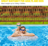 MoKo Inflatable Pool Floats Row, 4-in-1 Monterey Pool Lounge & Float, Patented Non-Stick PVC, Multi-Purpose Water Cushion (Saddle, Chair, Drifter) Pool Chair for Adults, White