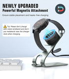 MoKo Charger Stand Compatible with Garmin Fenix 5 5X 6 6X,Vivoactive 3 4 4S,Venu Sq,Instinct,Forerunner 45 45S 245 745 945 Smartwatch,Aluminum Charging Dock Station with 4.9FT USB Cable, Space Gray
