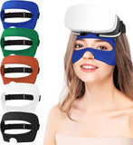 MoKo VR Eye Mask Cover, Adjustable Breathable VR Sweat Band for Oculus Quest 2, Oculus Sweat Mask for VR Workouts Supernatual with Virtual Reality Headsets Oculus Go/HTC Vive/PS/VR Gear (4pcs, Color1)