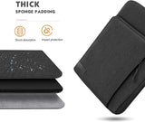 MoKo 12.9 Inch Tablet Sleeve Bag Carrying Case with Pockets Fits iPad Pro 12.9 2021/2020/2018,Surface Laptop Go 12.4",Galaxy Tab S8+ 12.4", Black & Gray