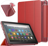 MoKo Case Fits Kindle Fire HD 8 & 8 Plus Tablet (10th Generation, 2020 Release), Soft TPU Translucent Frosted Back Cover Slim Smart Shell, Auto Wake/Sleep - Indigo