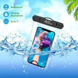 MoKo Waterproof Phone Pouch [3 Pack], Underwater Clear Phone Case Dry Bag with Lanyard Compatible with iPhone 13 Mini/12/11 Pro Max, X/Xr/Xs, SE 3/2, Samsung S21/S9, Note 10, Indigo+Army Green+Black