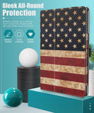 MoKo Case Fits Kindle Fire HD 8 & 8 Plus Tablet (10th Generation, 2020 Release),Slim Folding Stand Cover with Auto Wake/Sleep - US Flag