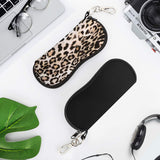 MoKo Sunglasses Soft Case 2 Pack, Ultra Light Portable Neoprene Zipper Glasses Case, Eyeglass Safety Pouch Box with Belt Clip