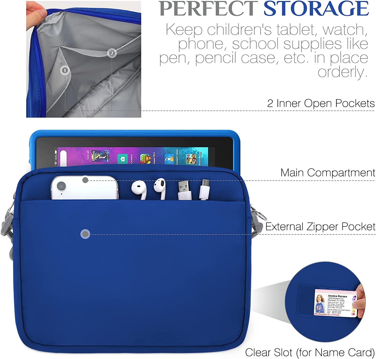 MoKo Sleeve Bag for 12.9 Inch Tablets, Storage Carrying Case