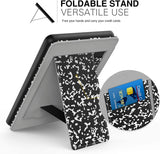 MoKo Case Fits 6" Kindle (10th Generation, 2019 Release), Slim PU Leather Stand Smart Cover Shell with Hand Strap - Notebook Black
