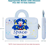MoKo Fire HD 10 Inch Kids Tablet Sleeve Case Bag, [Shock-Proof] Zipper Handle Pouch Portable Neoprene Cover for Fire HD 10 Kids Edition, Kindle Fire HD 10.1 Inch, Light Blue