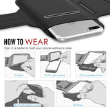 MoKo Phone Armband, Water Resistant Running Armband with Key Holder Adjustable Band Compatible with iPhone 11, 11 Pro Max, Xs Max, Xr, 8 Plus, 7 Plus, 6s Plus, 6 Plus for Walking Fitness, Light Blue
