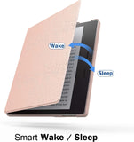 MoKo Case Fits All-New 7“ Kindle Oasis (9th and 10th Generation ONLY, 2017 and 2019 Release), Premium Ultra Lightweight Shell Cover with Auto Wake/Sleep - Rose Gold