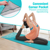 MoKo Yoga Towel, Non Slip Hot Yoga Mat Yoga Blanket Printing Pattern Quick Dry with Corner Pocket for Bikram, Pilates, Gym Workout, Outdoor Picnic