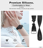 MoKo Band Compatible with Samsung Galaxy Watch 3 45MM/Galaxy Watch 46MM/Gear S3 Classic/Frontier/Huawei Watch 3 Pro, 22mm Silicone Adjustable Replacement Strap, Black