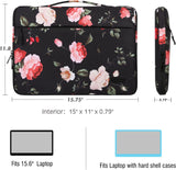 MoKo 15.6 Inch Laptop Sleeve Fits MacBook Pro M1 Pro/M1 Max 14.2 2021 MacBook Pro 16”, MacBook Pro 15.4", Surface Book 15”, Ultrabook Carrying Bag for 15.6" Dell HP Acer Chromebook,Multicolor
