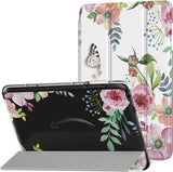 MoKo Case Fits Amazon All-New Kindle Fire 7 Tablet (2022 Release-12th Gen) Latest Model 7", PU Leather Trifold Stand Cover with Translucent Frosted Backshell with Auto Wake/Sleep, Rose Gold