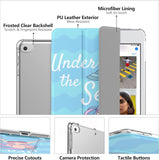MoKo Case Fit New iPad Mini 5 2019/Mini 4 2015 (5th/4th Generation 7.9-inch), Slim Lightweight Smart Shell Stand Cover with Translucent Frosted Back Protector, Auto Wake/Sleep, Blue Mermaid