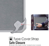 MoKo Case Fit Microsoft Surface Go 3 (2021)/ Surface Go 2 2020 / Surface Go 2018, All-in-One Protective Cover Case with Pen Holder Hand Strap, Compatible with Type Cover Keyboard - Pink + Gray