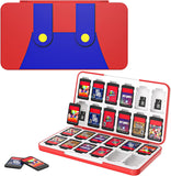 MoKo 24 Game Card Case Compatible with Nintendo Switch OLED 2021/Switch/Switch Lite, Switch Games Holder case for Switch Game Card & SD Card, Slim & Portable Game Card Storage Box, Pink Elf