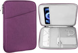 MoKo 8-9 Inch Tablet Sleeve, Fits iPad Mini 6 5/4/3/2/1, Galaxy Tab A7 Lite 8.7/Tab A 8.0/Tab A 8.4, Tab 8.0,Protective Bag Carrying Case with Slanted Pocket, Misty Blue