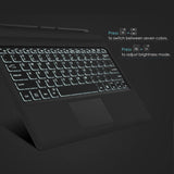 MoKo Type Cover Fit Microsoft Surface Pro 7 Plus/Pro 7/ Pro 6/ Pro 5/Pro 4/Pro 3, Ultra-Slim Wireless Bluetooth Tablet Keyboard with Trackpad, 7-Color LED Backlit, Built-in Rechargeable Battery, Gray