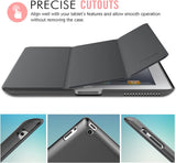 MoKo Case Fit iPad 2/3/4 - Ultra Lightweight Slim Smart Shell Stand Cover with Translucent Frosted Back Protector Fit iPad 2/The New iPad 3 (3rd Gen)/iPad 4, Space Gray (with Auto Wake/Sleep)