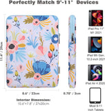 MoKo 9-11 Inch Tablet Sleeve Bag Carrying Case Fits iPad air 5 10.9" 2022, iPad Pro 11 2021-2018, iPad 9/8/7th Gen 10.2, iPad Air 4 10.9/Air 3 10.5, Tab S8 11"/Tab A 10.1, Summer Blue